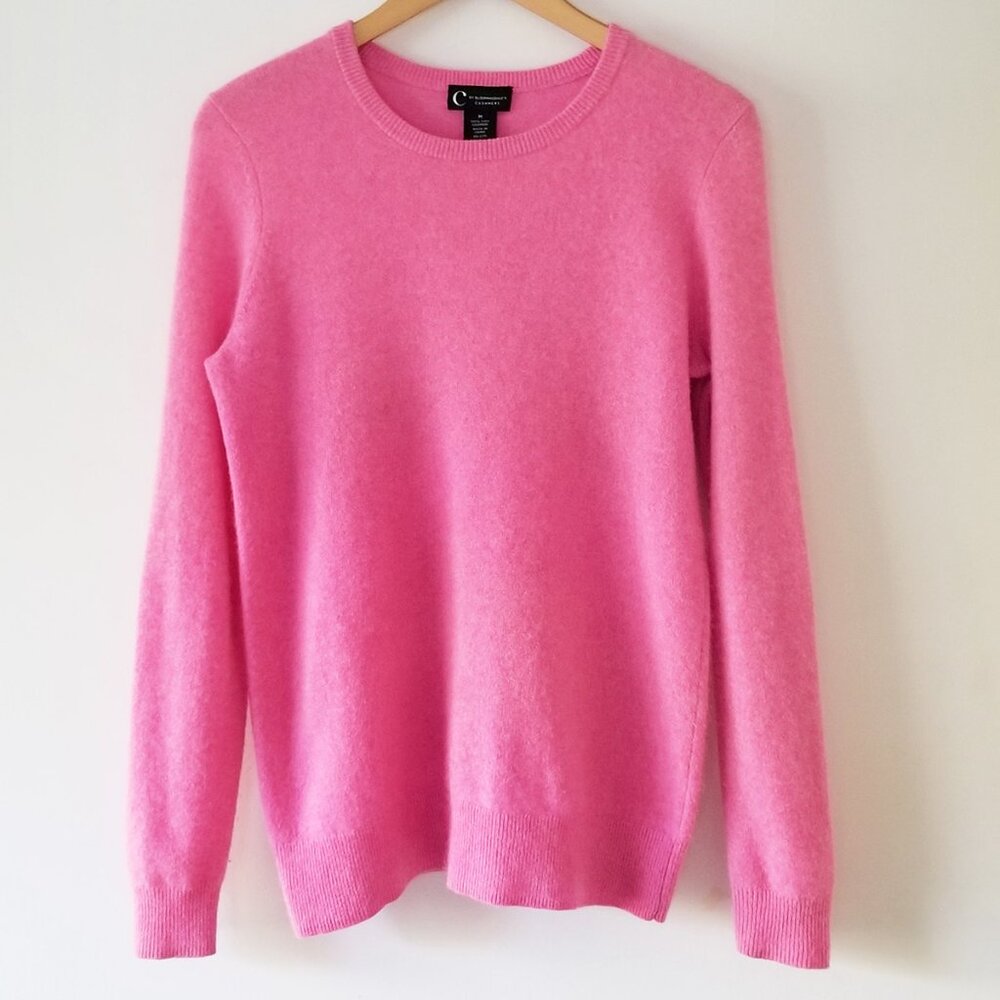 Bloomingdale's Pink Crew Neck cashmere Sweater